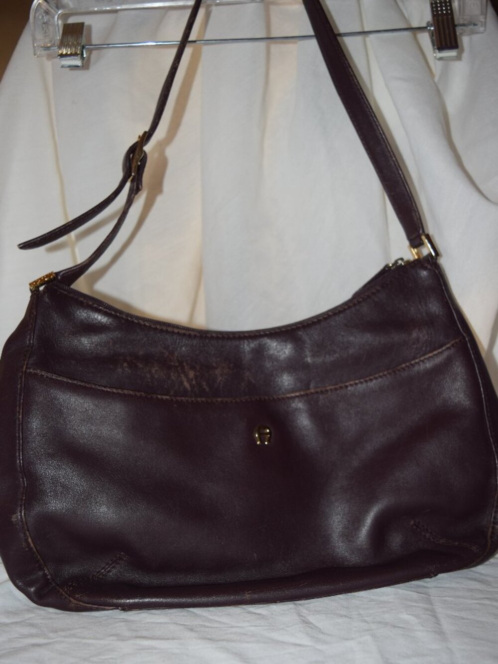 Vintage Classic Burgundy Aigner Shoulder Bag